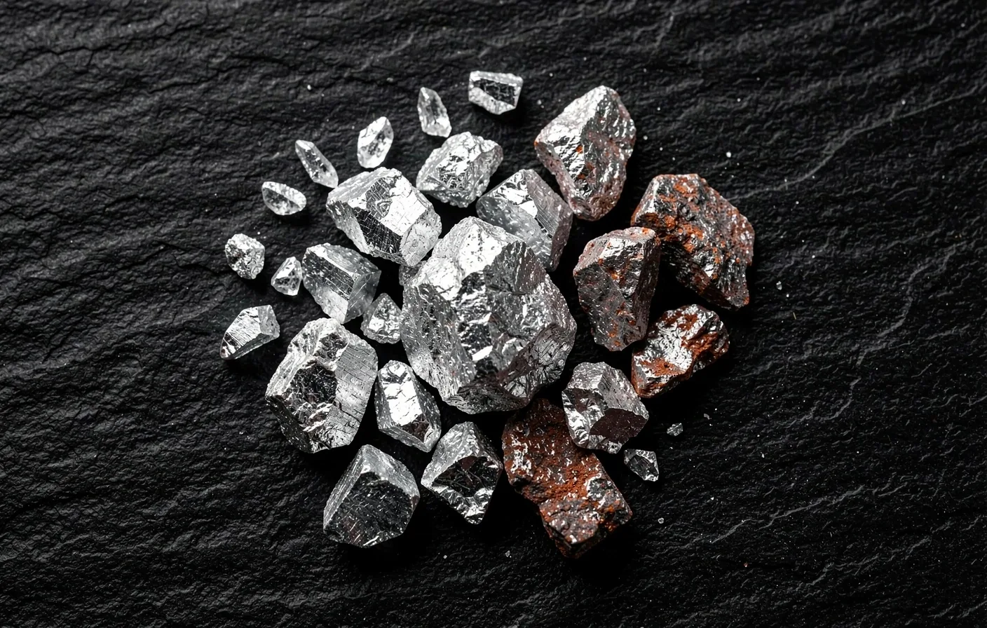 Macro view of raw mineral crystals used in men's daily vitamins